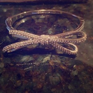 Kate spade silver bow bangle bracelet